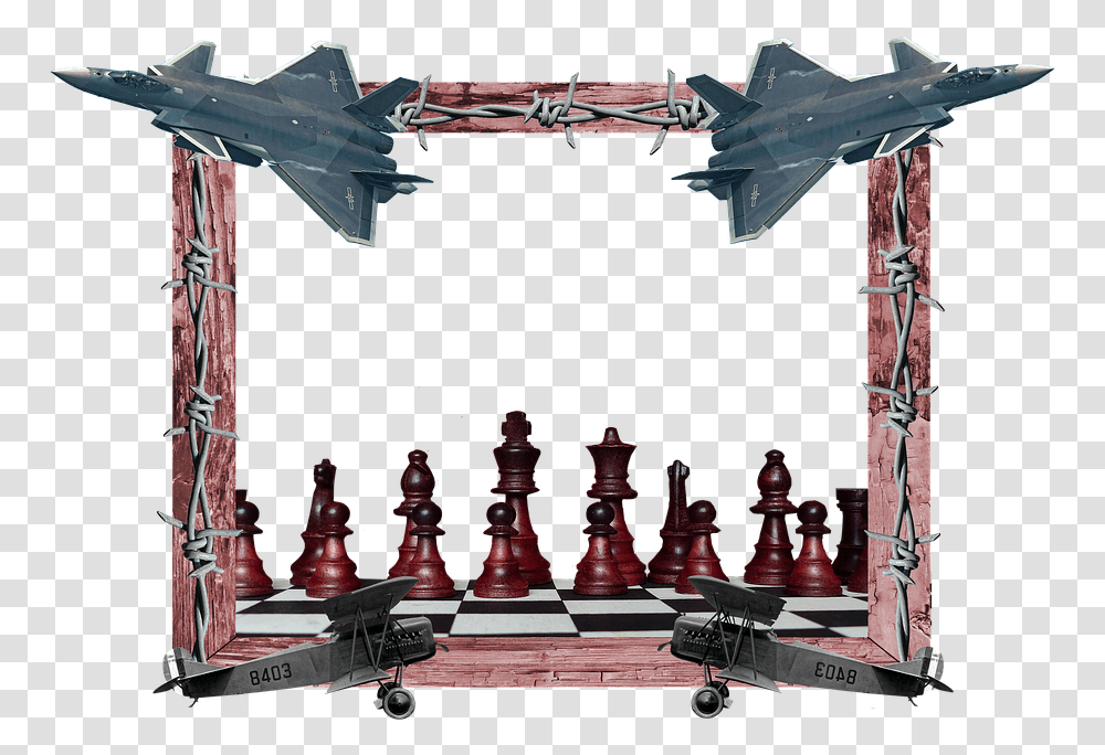 Military Aircraft Wood Frame Barb Wire Fighter, Chess, Game, Airplane, Vehicle Transparent Png