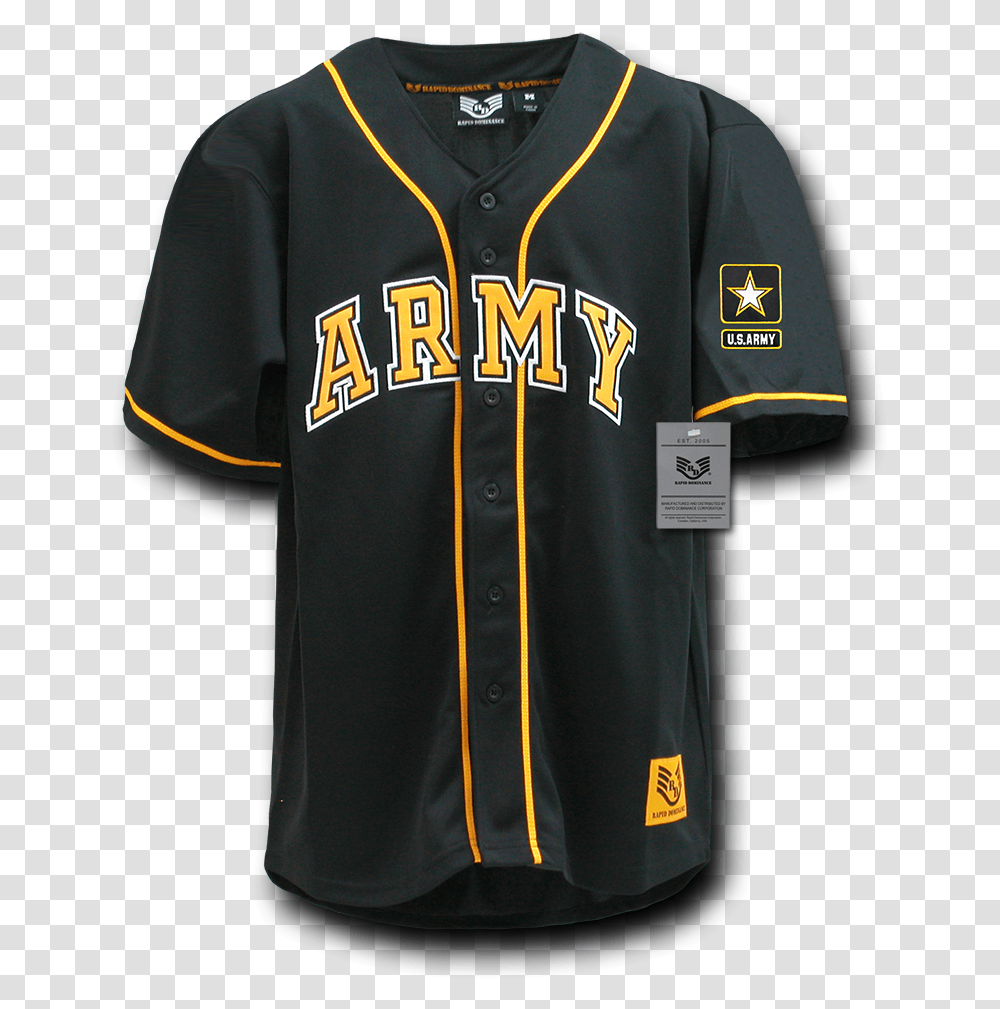 Military Baseball Jersey Us Army Baseball Jersey, Apparel, Shirt, Person Transparent Png