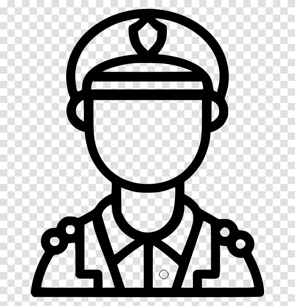 Military Caption Officer Army Police Javan Farmer Icon, Stencil, Trophy Transparent Png