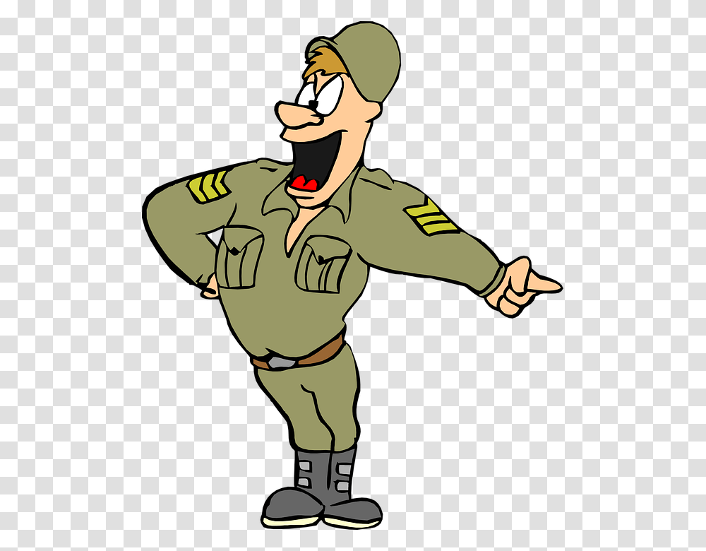 Military Cartoon Image, Person, Military Uniform, Soldier, People Transparent Png