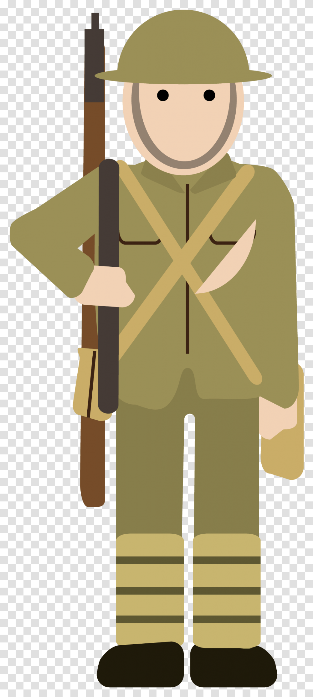 Military Clipart Soldier Ww1 Cartoon Simple World War, Standing, Apparel, Suspenders Transparent Png