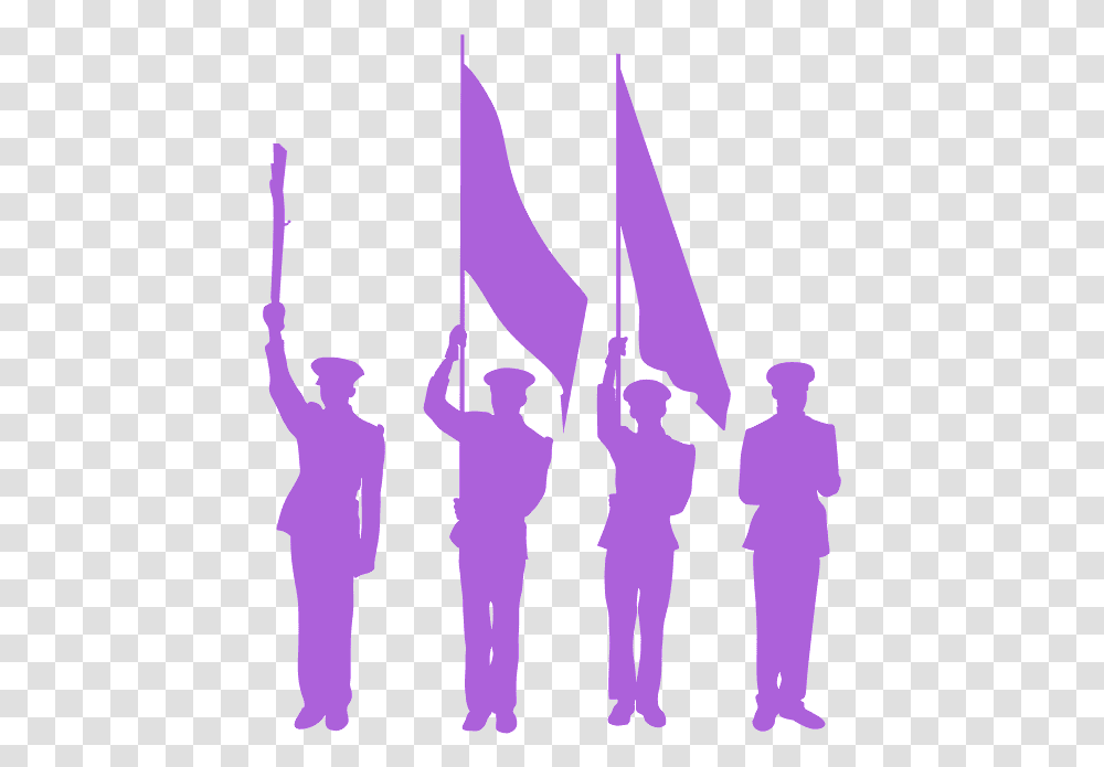 Military Color Guard Clipart, Person, Human, People, Crowd Transparent Png