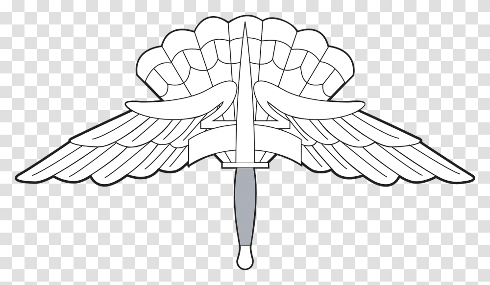Military Free Fall Wings, Emblem, Weapon, Weaponry Transparent Png
