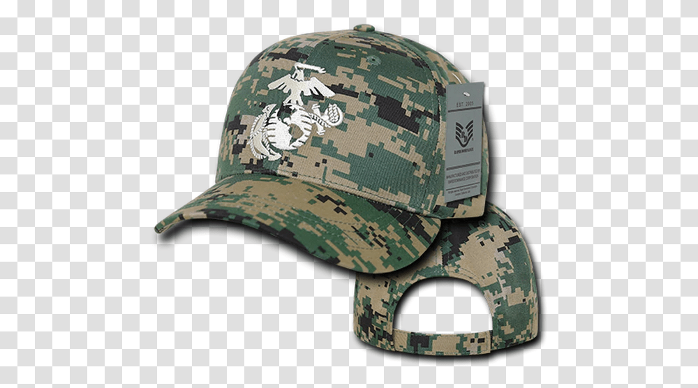 Military Hat Us Marines Logo Mcu Military Hat Baseball Cap, Clothing, Apparel, Military Uniform Transparent Png