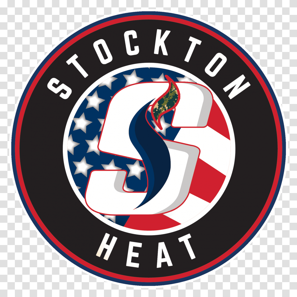 Military Logo Tonheatm Heat Reveal Military Appreciation Stockton Heat Hockey, Label, Trademark Transparent Png