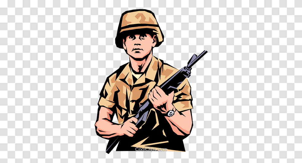 Military Man Royalty Free Vector Clip Art Illustration, Helmet, Apparel, Person Transparent Png