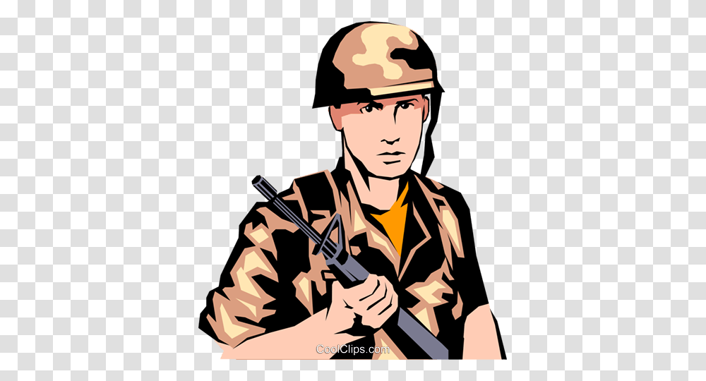 Military Man Royalty Free Vector Clip Art Illustration, Military Uniform, Person, Soldier, Army Transparent Png
