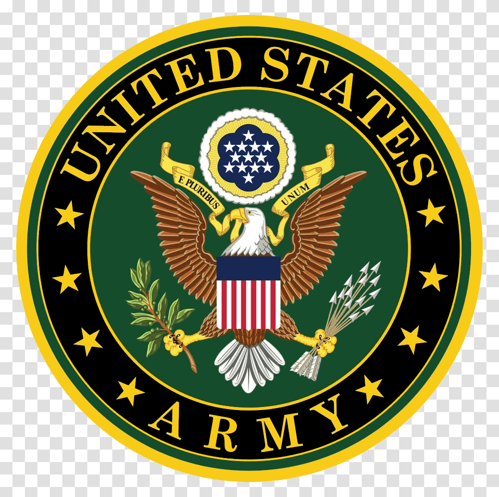 Military Service Mark Of The United States Army Emblem, Logo, Vegetation, Plant Transparent Png