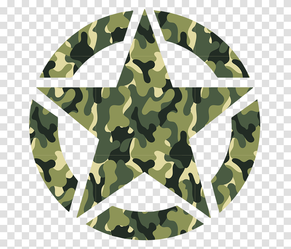 Military Star Vehicle Sticker Army Star Silhouette, Military Uniform, Camouflage, Rug Transparent Png