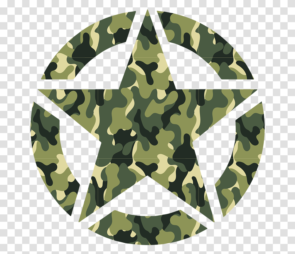Military Star Vehicle Sticker Green Army Star Logo, Symbol, Recycling Symbol, Star Symbol, Trademark Transparent Png