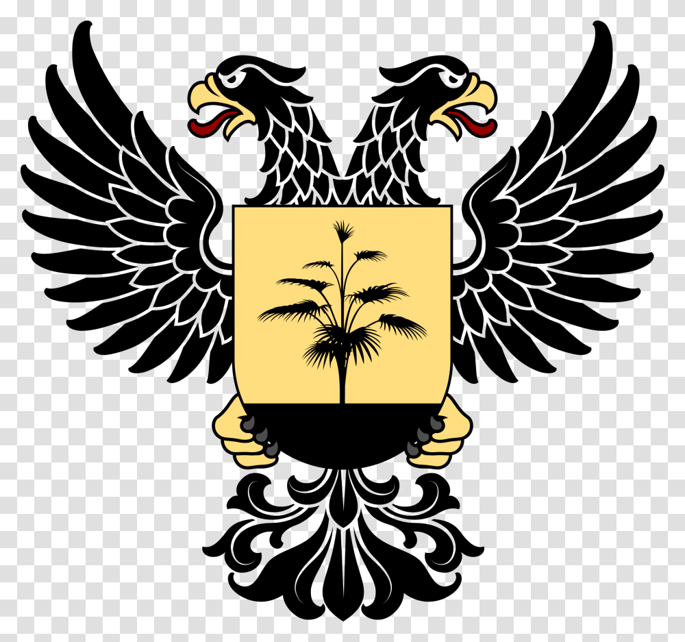 Military Svg Eagle Heraldry Double Headed Eagle Crowned, Bird, Animal, Stencil, Silhouette Transparent Png