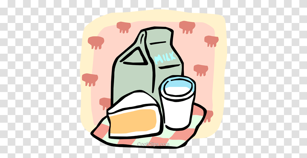 Milk And A Slice Of Pie Royalty Free Vector Clip Art Illustration, Bag, Beverage, Drink, Recycling Symbol Transparent Png