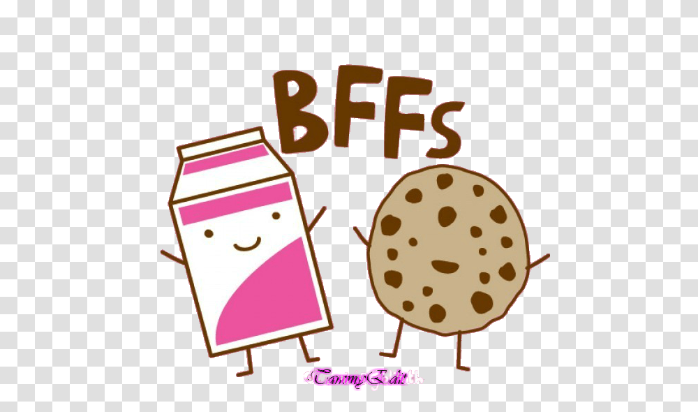 Milk And Cookie Cute, Label, Plant, Food Transparent Png
