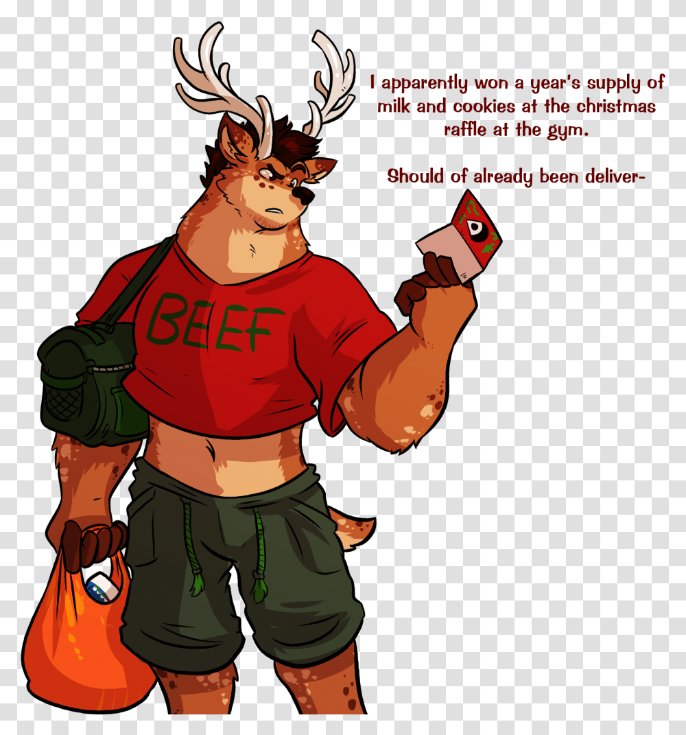 Milk And Cookies Furaffinity Milk And Cookies, Person, Antler, Hand, Poster Transparent Png