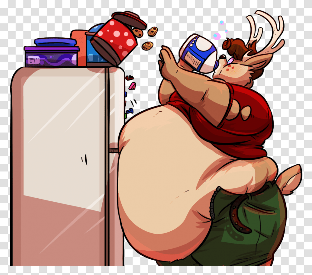 Milk And Cookies Furry Weight Gain Sequence, Person, Comics, Book, Bag Transparent Png