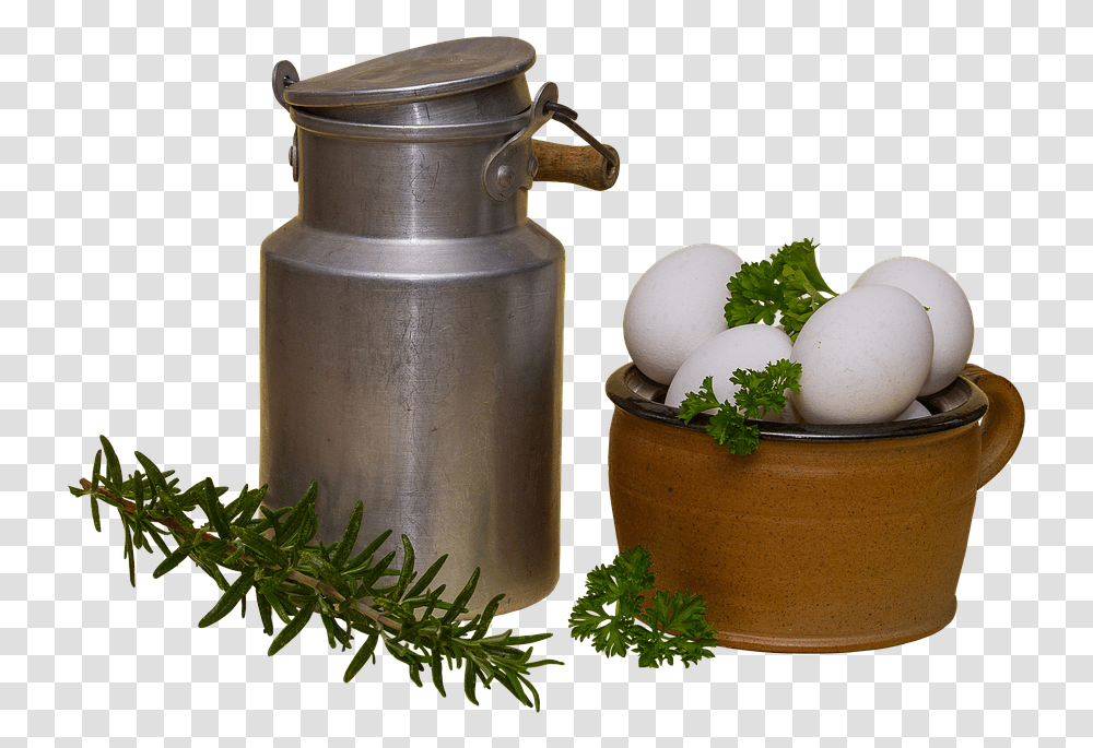 Milk Can Pot Egg The Wax Pot Clay Pot Parsley Pot De Lait, Food, Jar, Pottery, Vase Transparent Png