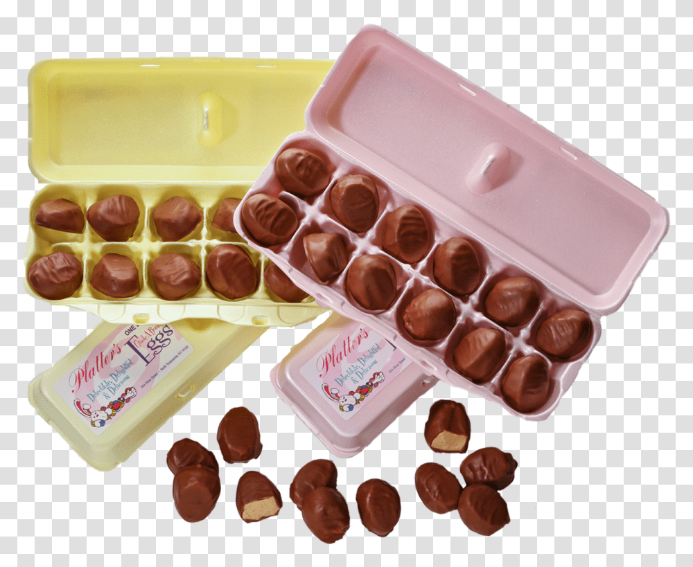 Milk Chocolate Amp Dark Chocolate Bunny Crate Eggs Chocolate Balls, Sweets, Food, Confectionery, Dessert Transparent Png