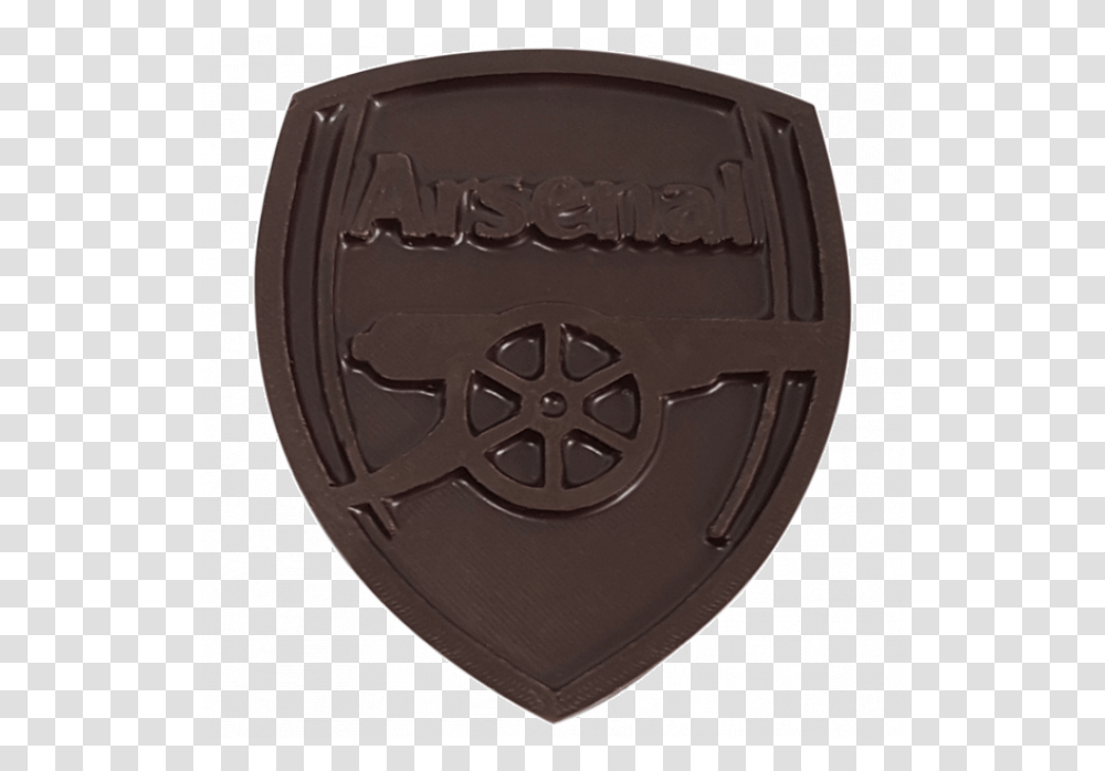 Milk Chocolate Logo Arsenal Emblem, Symbol, Trademark, Armor, Bronze Transparent Png