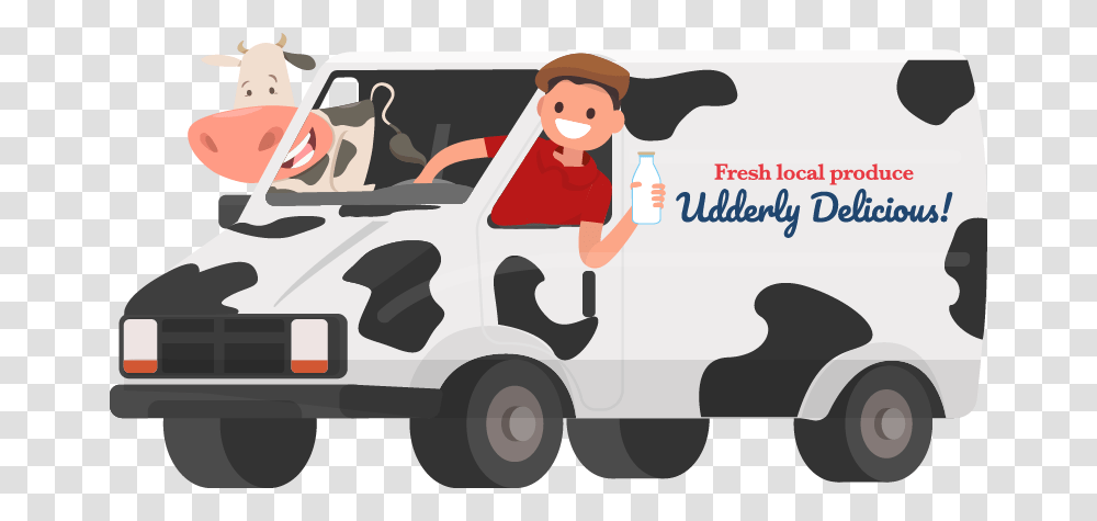 Milk Deliveries Hero Cartoon, Vehicle, Transportation, Van, First Aid Transparent Png