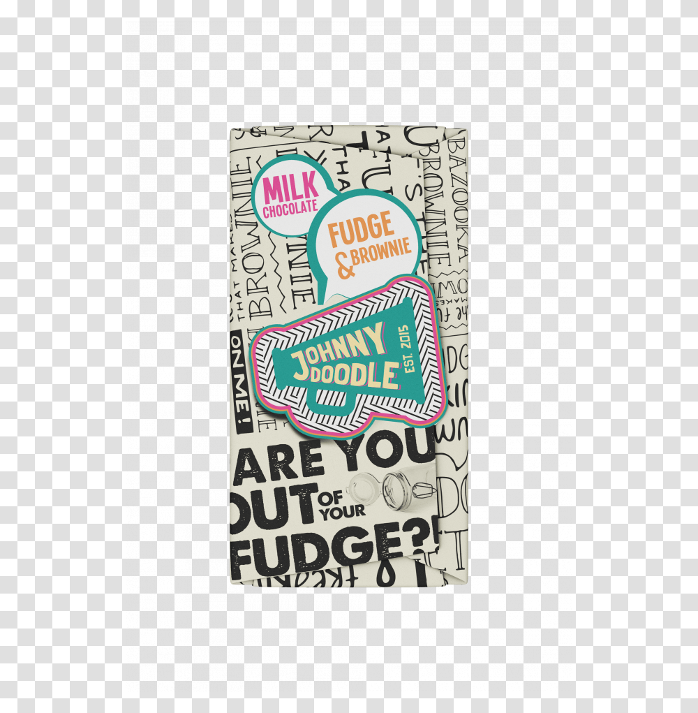 Milk Fudge Amp Brownie Johnny Doodle Chocolate, Label, Poster, Advertisement Transparent Png
