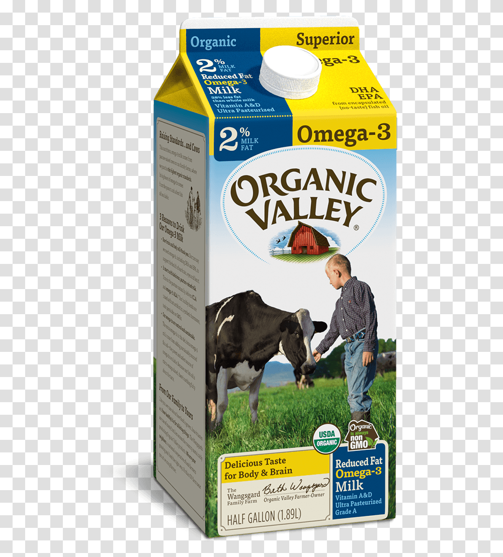 Milk Gallon Organic Valley Milk, Cow, Cattle, Mammal, Animal Transparent Png