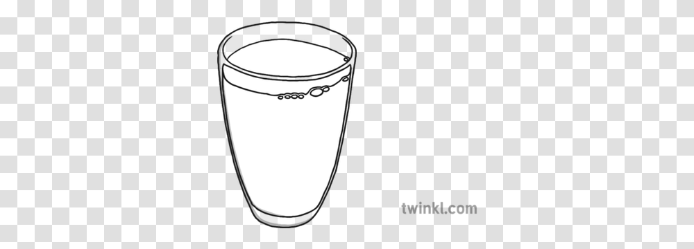Milk In Glass Black And White Illustration Twinkl Orange Juice In Glass Black And White, Beverage, Drink, Alcohol, Goblet Transparent Png