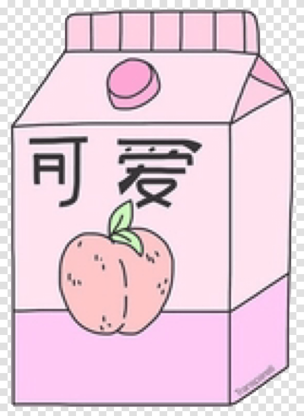 Milk Peach Pink Tumblr Juice Aesthetic Kpop Korean Aesthetic Stickers, Label, Beverage, Mailbox Transparent Png