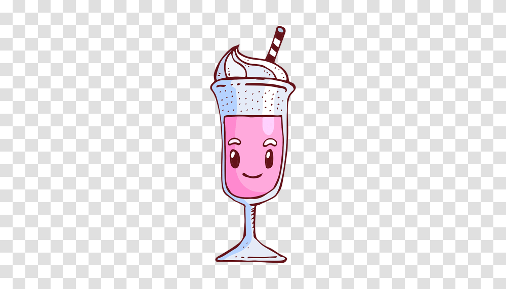 Milk Shake Character Cartoon, Glass, Goblet, Bottle, Beverage Transparent Png