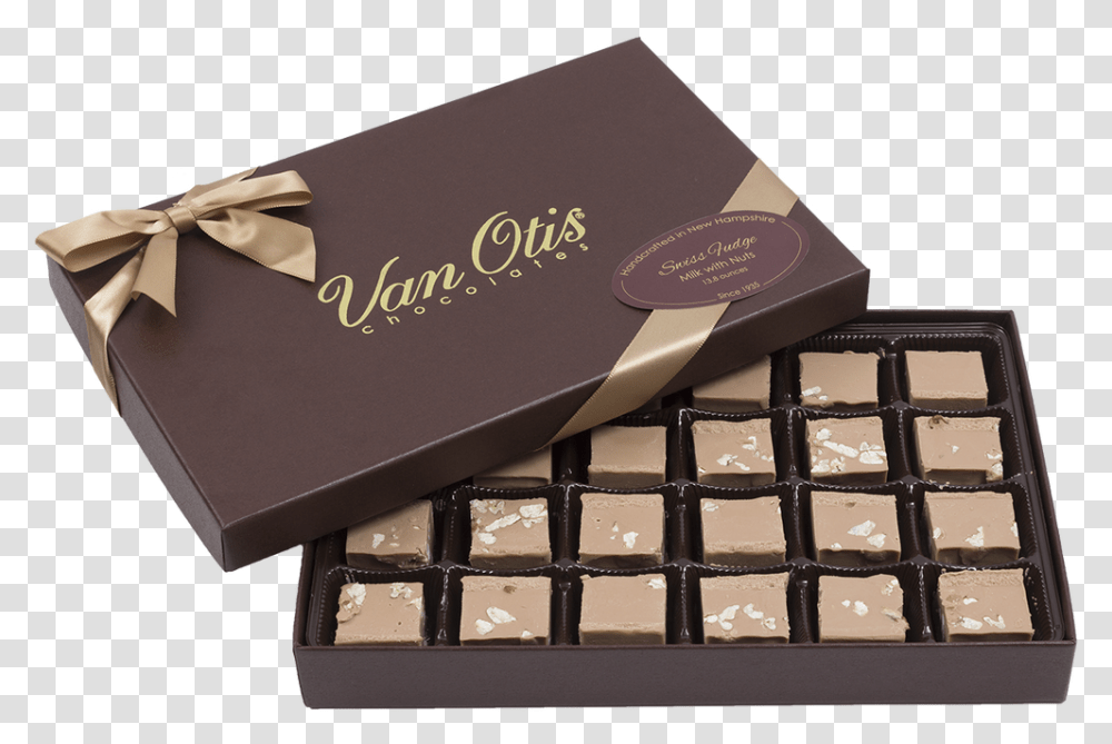 Milk Swiss Fudge With Nuts Chocolate, Dessert, Food, Cocoa, Box Transparent Png