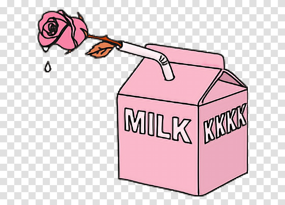 Milk Tumblr Cute Hd Edit Iconic I Love, Box, Cardboard, Carton, Package Delivery Transparent Png
