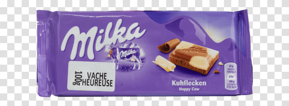 Milka Kuhflecken Happy Cow Chocolate Bar 100g Milka, Food, Dessert, Sweets, Confectionery Transparent Png