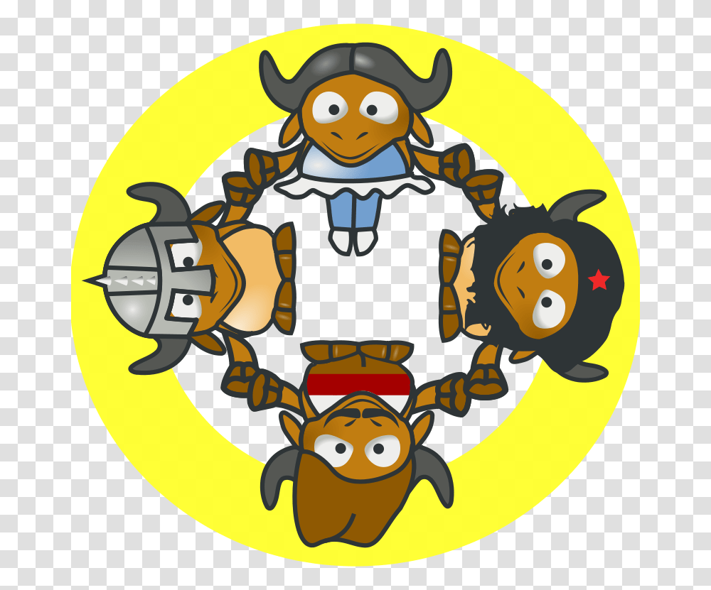 Milker GNU Circle, Animals, Logo, Trademark Transparent Png