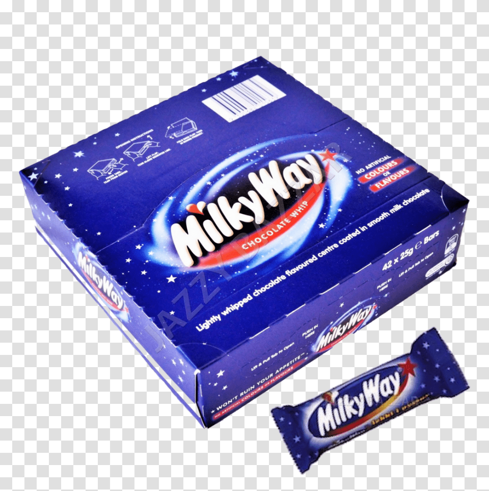 Milky Way Milk Chocolate Bars Box X, Gum Transparent Png