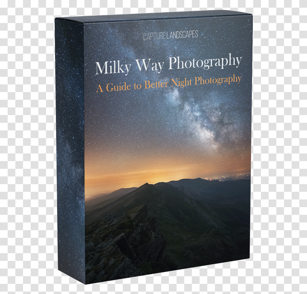 Milky Way Photography Course Book Cover, Nature, Outdoors, Mountain, Night Transparent Png