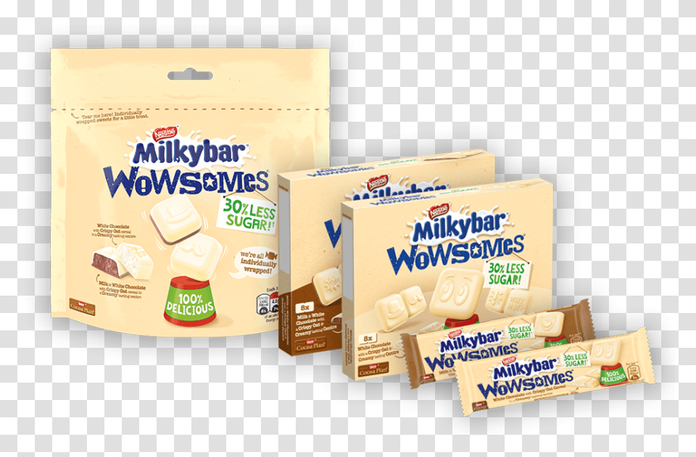 Milkybar Wowsomes Mixed, Butter, Food, Box, Carton Transparent Png
