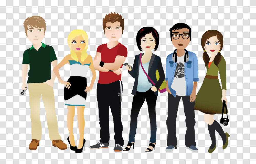 Millennial Clipart Image Group, Person, People, Crowd, Book Transparent Png