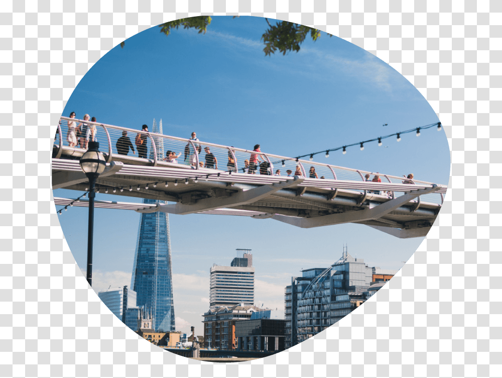 Millennium Bridge, Person, Building, Metropolis, City Transparent Png