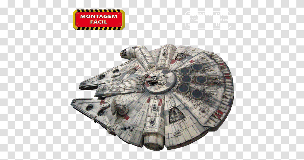 Millennium Falcon Circle, Spaceship, Aircraft, Vehicle, Transportation Transparent Png