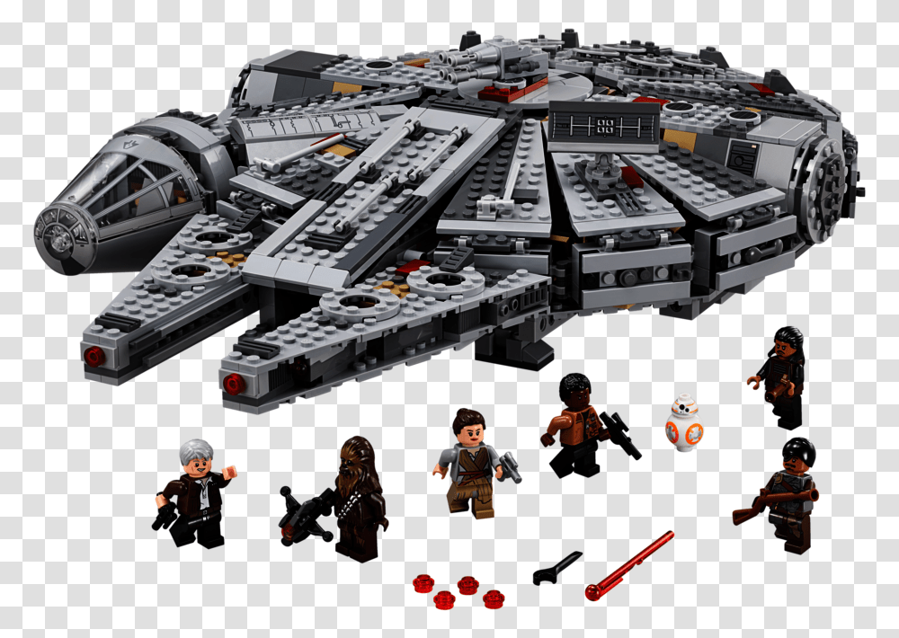 Millennium Falcon De Lego Hans Solo, Person, Toy, Spaceship, Aircraft Transparent Png