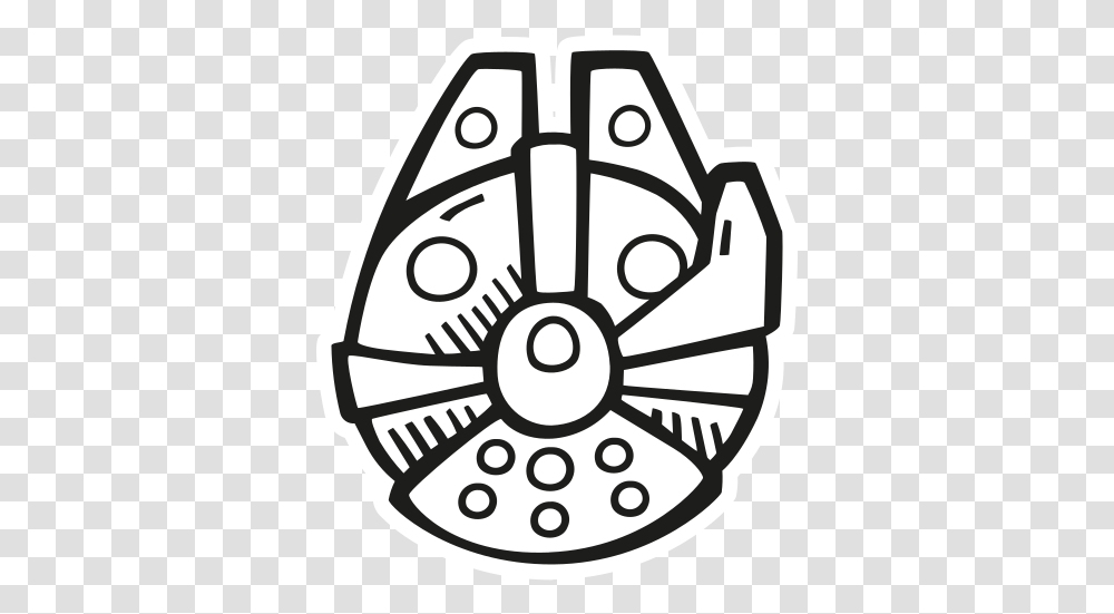 Millennium Falcon Free Icon Of Space Star Wars Millennium Falcon Cartoon, Symbol, Stencil, Grenade, Bomb Transparent Png