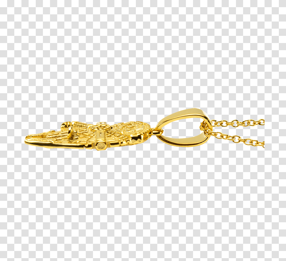 Millennium Falcon Gold Pvd Pendant, Accessories, Accessory, Jewelry, Chain Transparent Png