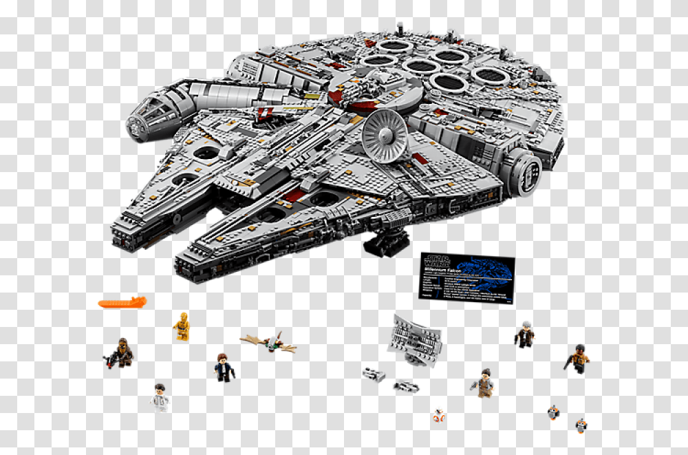 Millennium Falcon Lego Star Wars Millenium Falcon, Spaceship, Aircraft, Vehicle, Transportation Transparent Png