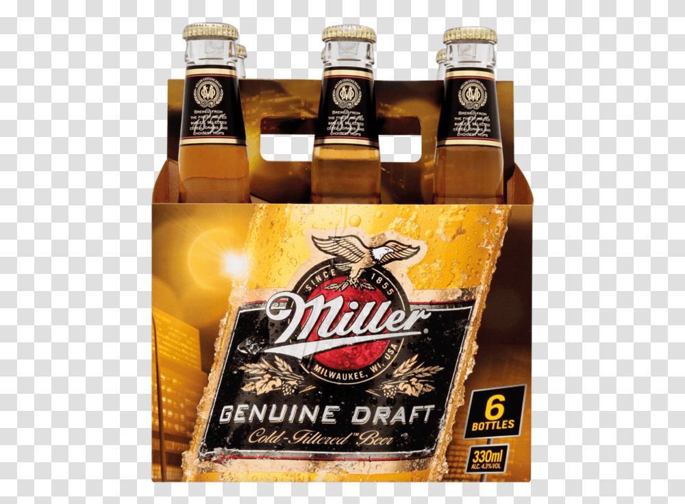 Miller Genuine Draft, Beer, Alcohol, Beverage, Drink Transparent Png