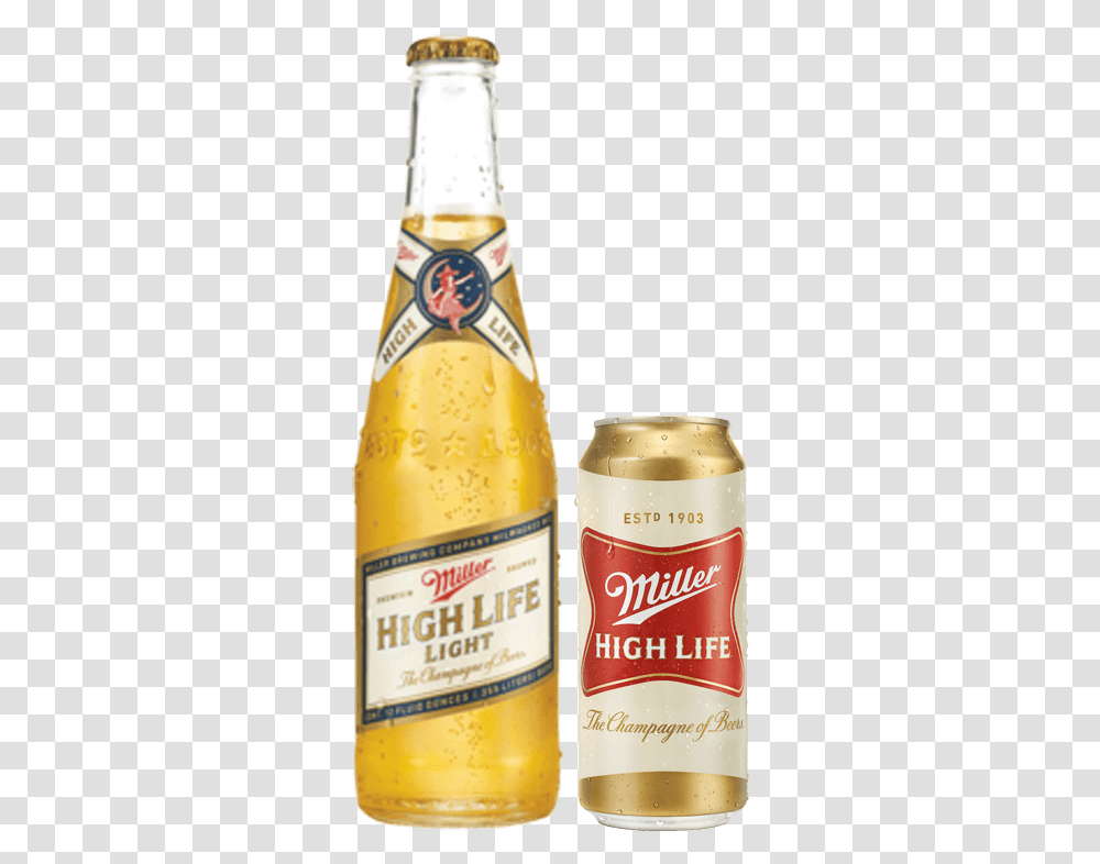 Miller High Life 12 Oz Bottle, Beer, Alcohol, Beverage, Drink Transparent Png
