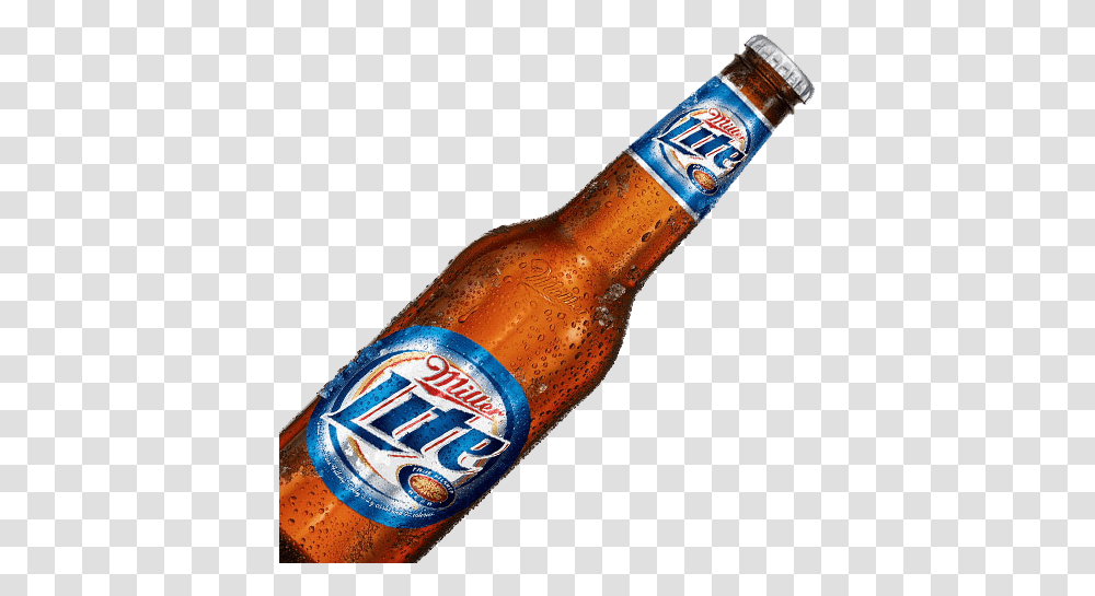 Miller Lite Bottle, Beer, Alcohol, Beverage, Drink Transparent Png