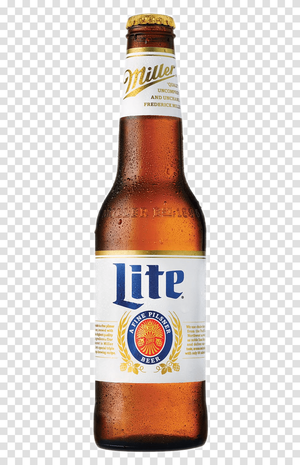 Miller Lite Miller Lite Bottle Label, Beer, Alcohol, Beverage, Drink Transparent Png