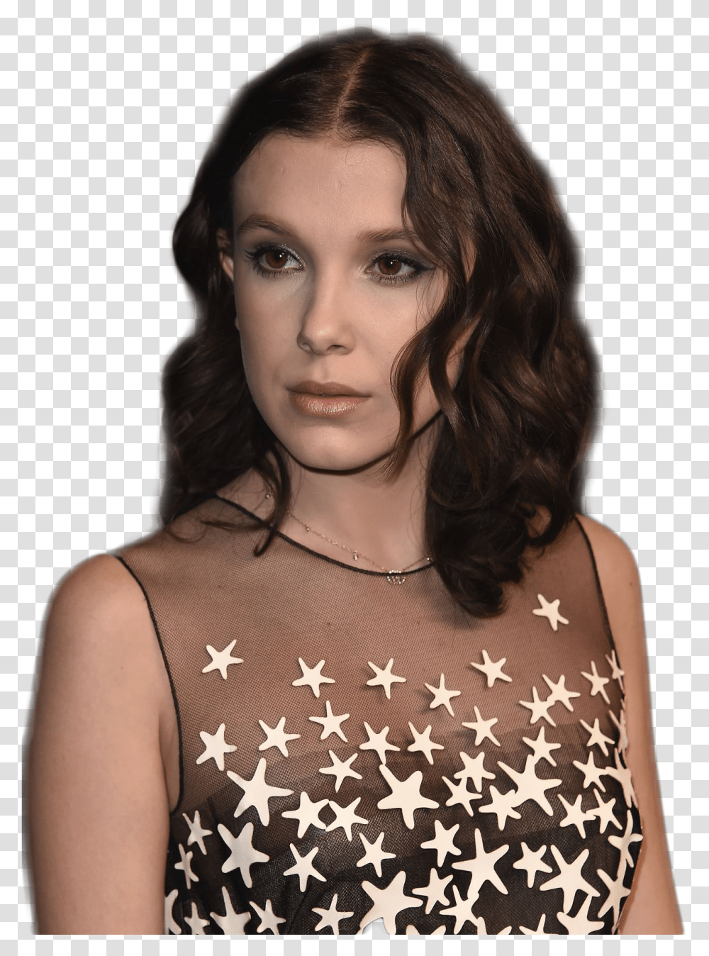 Millie Bobby Brown Image In, Person, Face, Lace Transparent Png