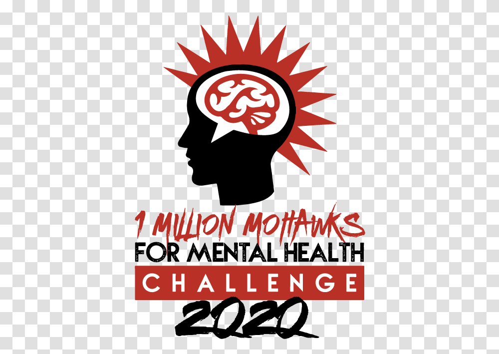 Million Mohawks Challenge Creates Mental Health Awareness Poster, Advertisement, Text, Book, Paper Transparent Png