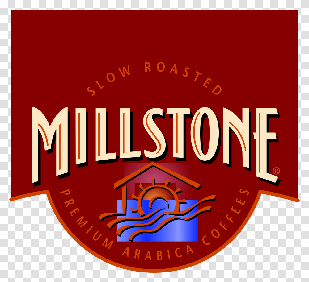 Millstone Coffee Millstone Logo, Label, Text, Symbol, Beverage Transparent Png