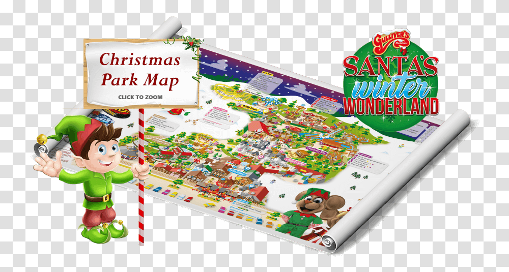 Milton Keynes Christmas Park Map Cartoon, Game, Jigsaw Puzzle Transparent Png